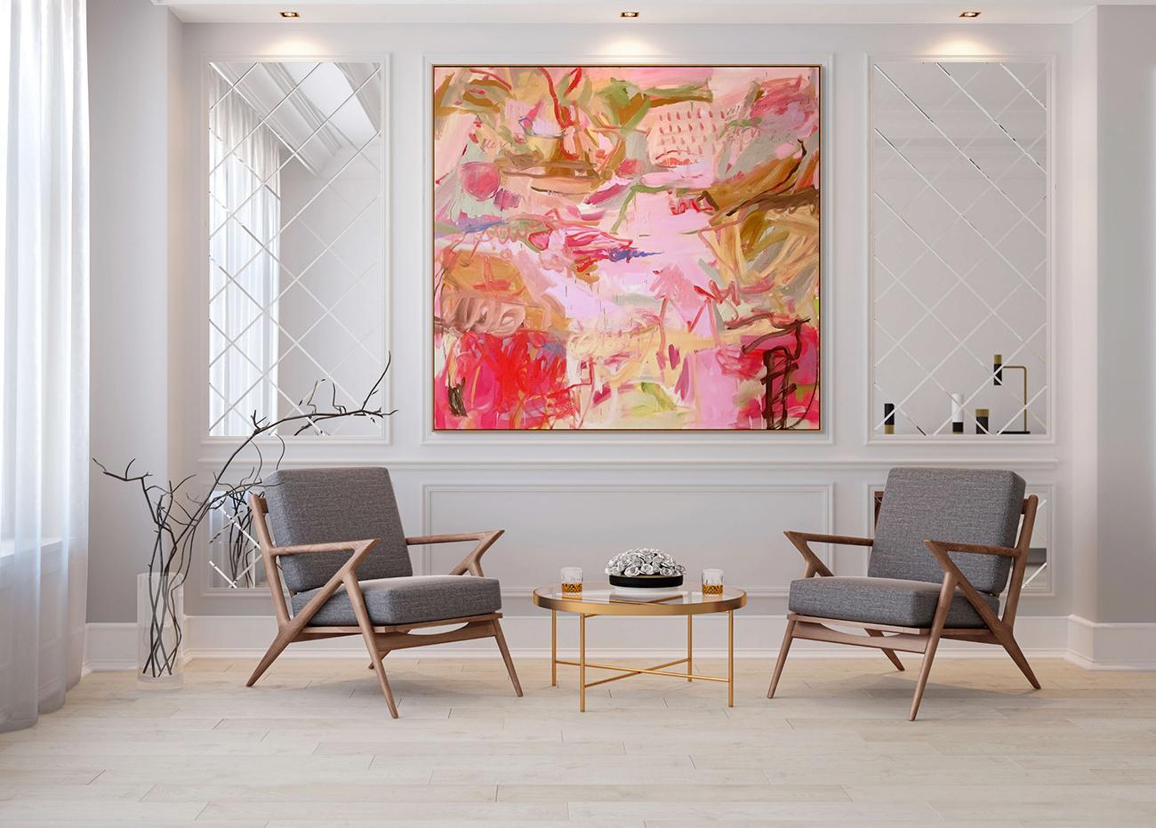Desiderio di Paradiso IV (Pittura astratta) - Painting di Petra Schott