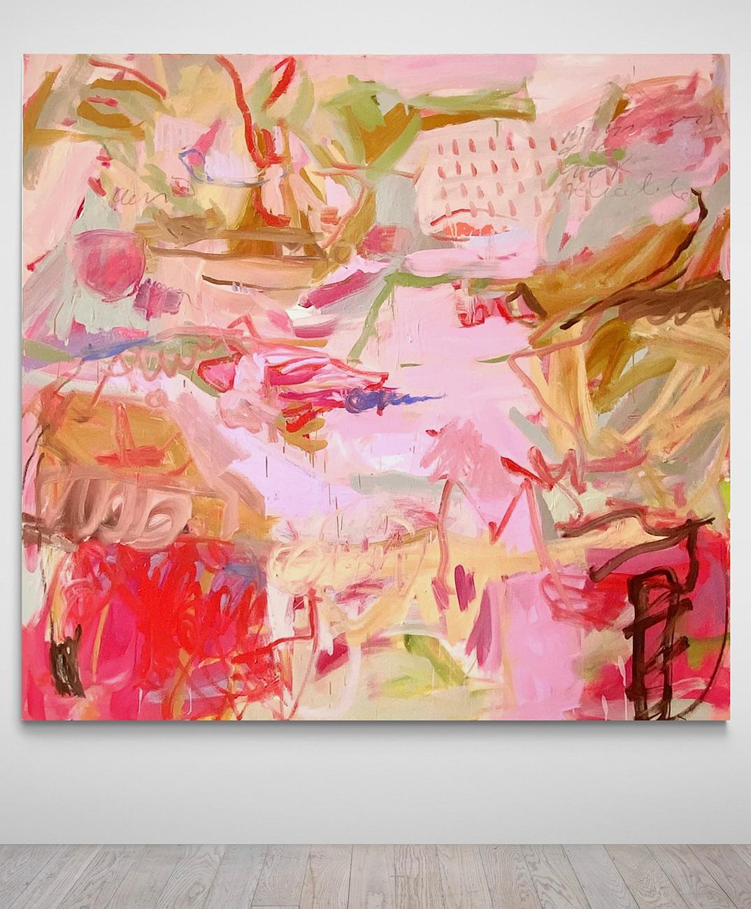 Desiderio di Paradiso IV (Pittura astratta) - Painting Astratto di Petra Schott
