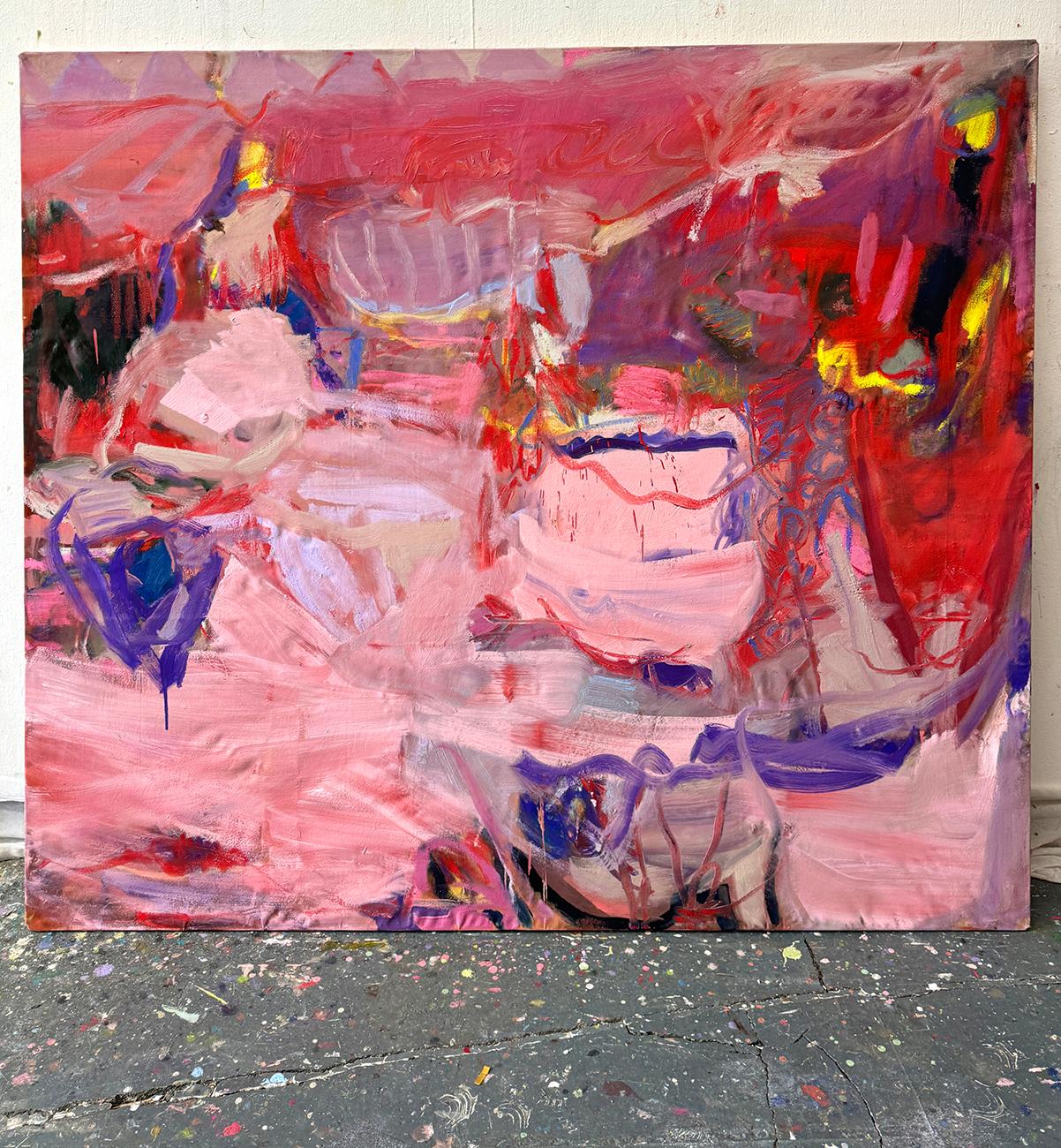 Rencontre du plaisir, rencontre de la douleur (peinture abstraite) en vente 1