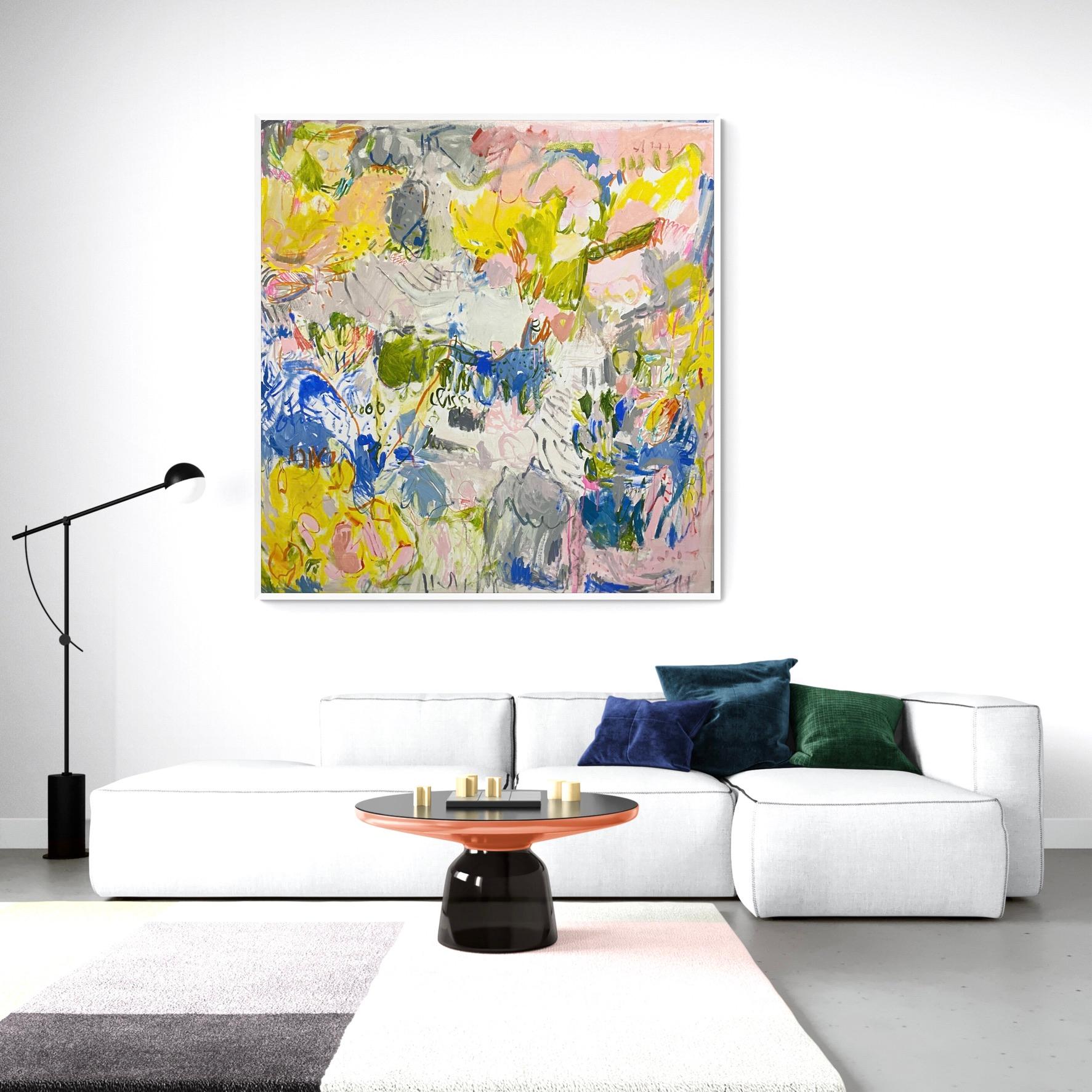 Summer Talk II (Pittura astratta) - Painting Astratto di Petra Schott