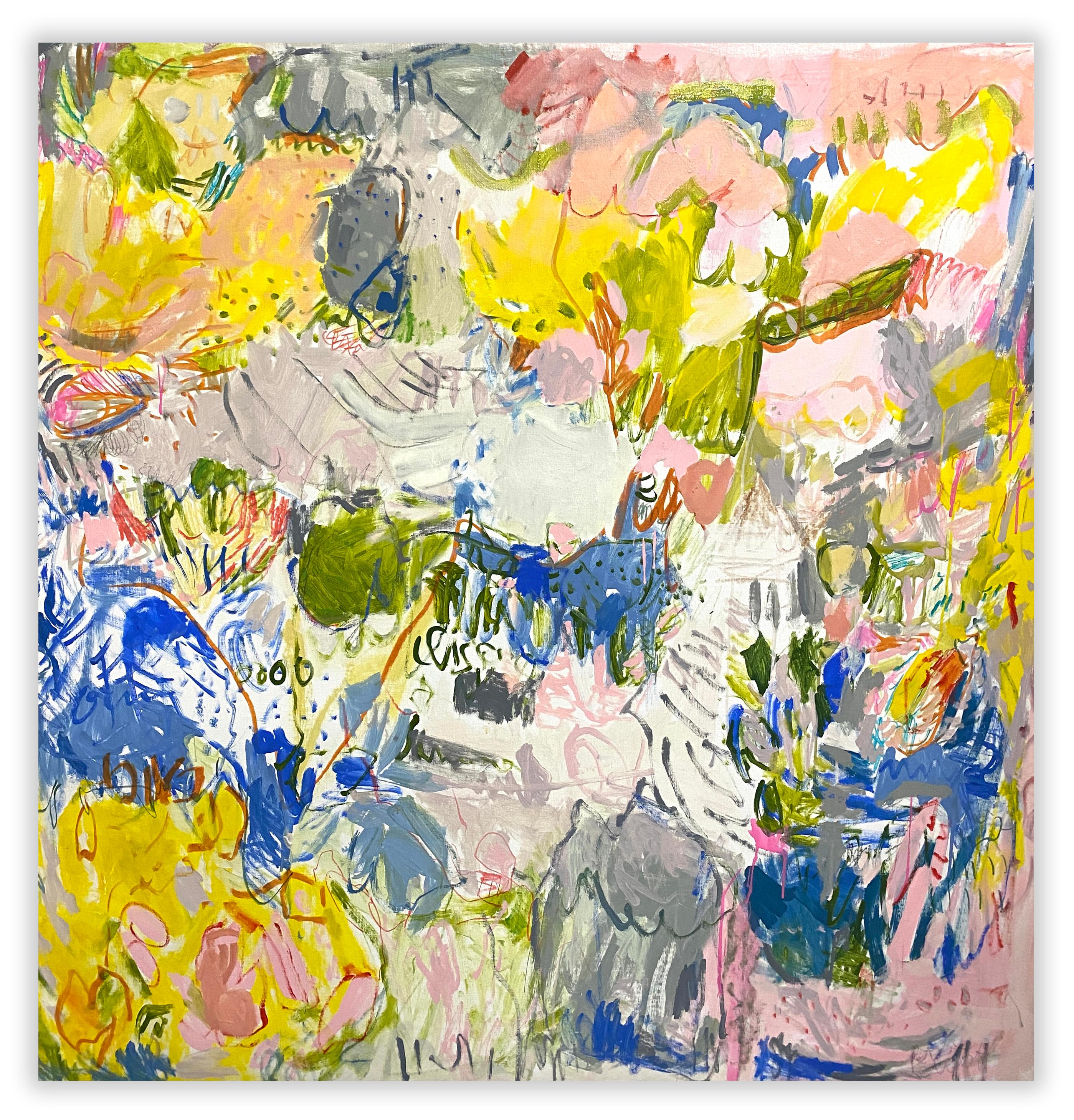 Summer Talk II (Abstract Painting)

Oil on canvas - Unframed

This artwork is exclusive to IdeelArt.

German artist Petra Schott uses colour, lines, and shapes to express her everyday emotions on canvas. During her creative process, she takes events