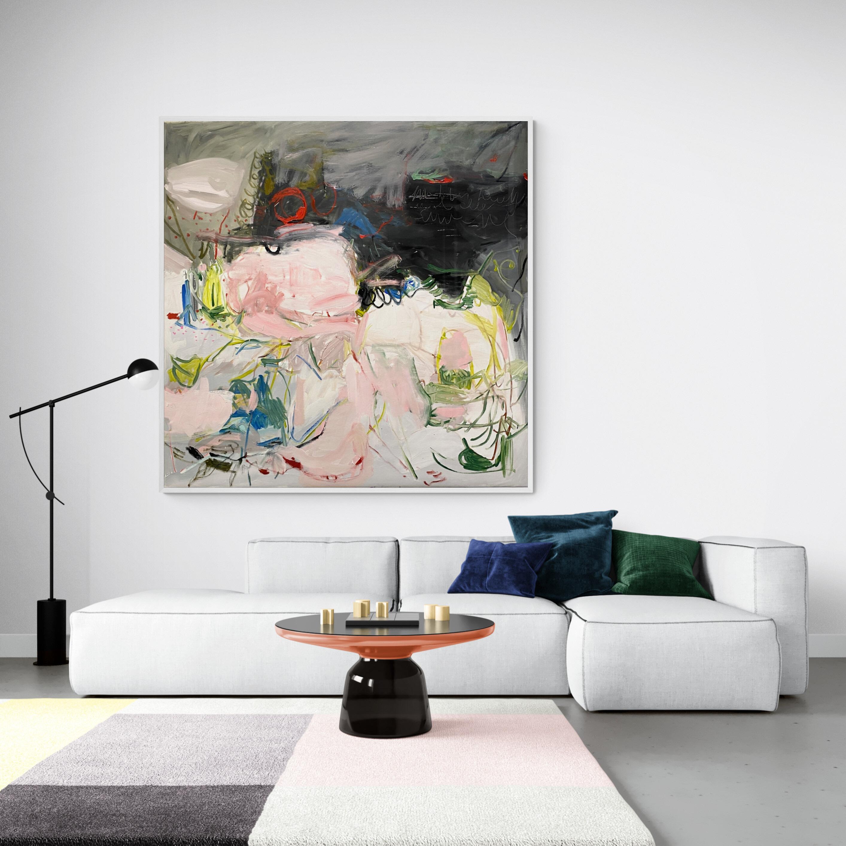 Lo ligero y lo pesado (Pintura abstracta) - Painting de Petra Schott