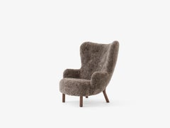 Petra VB3 Lounge Chair-Sheepskin Sahara & Walnut- Viggo Boesen for &Tradition