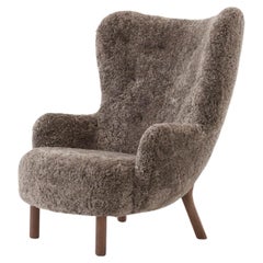 Petra VB3 Lounge Chair-Sheepskin Sahara & Walnut- Viggo Boesen for &Tradition