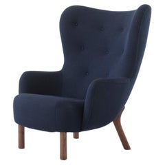 Petra VB3 Lounge Chair- Vidar554 Fabric Kvadrat & Walnut- by Viggo Boesen for &T