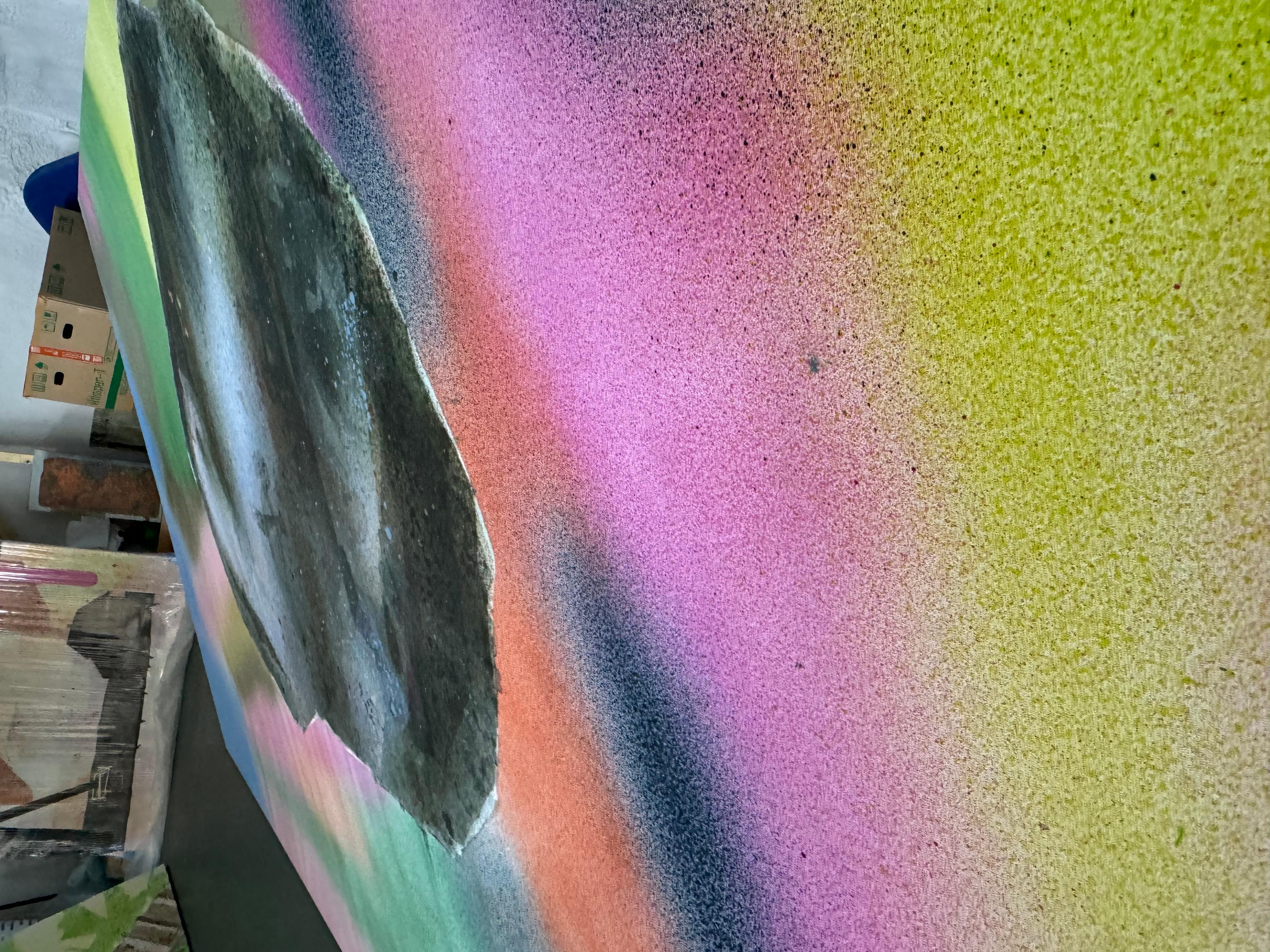 Pintura contemporánea de gran formato - Técnica mixta sobre lienzo - 