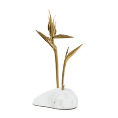 Pétrea III – Nature-Inspired Marble and Gold Sculpture