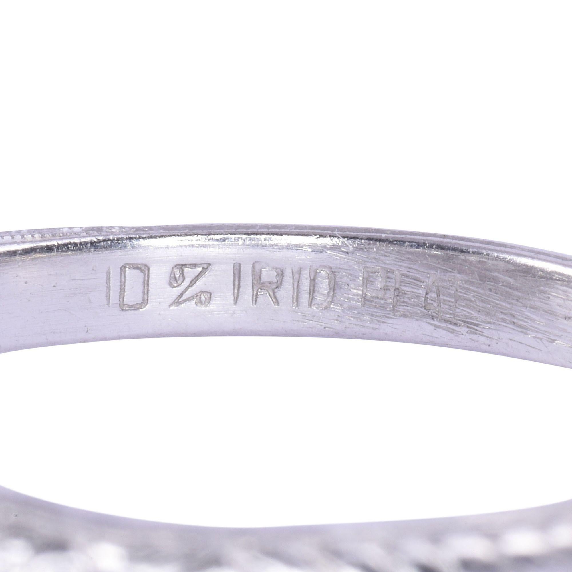 Women's Petri Art Deco Platinum Diamond Engagement Ring For Sale
