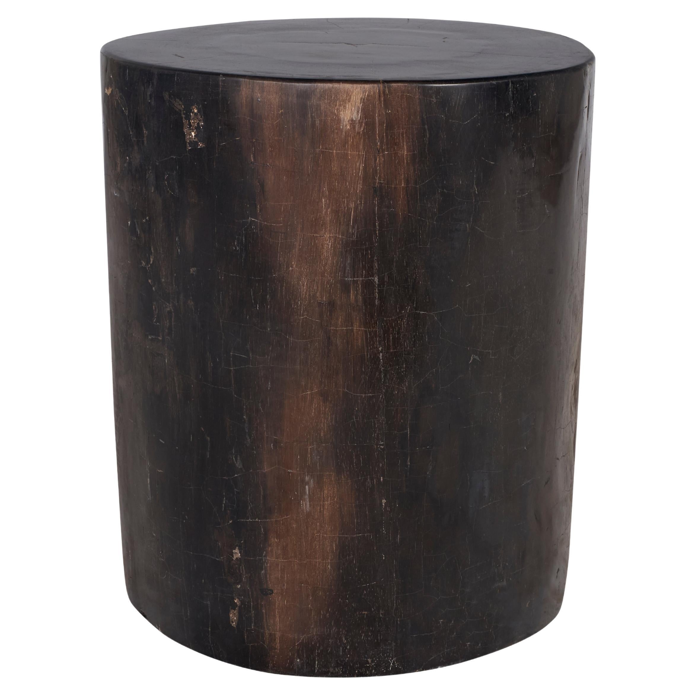 Table d'appoint en pierre massive d'onyx pétrifié en vente