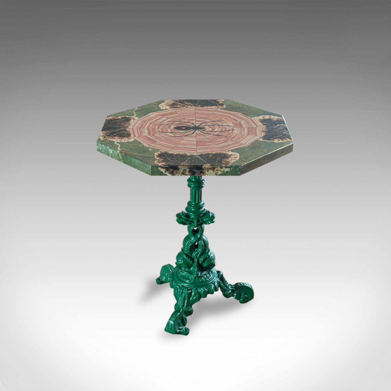 Petrified Spider Table, English, Marble, Pietra Dura, Cast Iron, Dominic Hurley In Good Condition In Hele, Devon, GB