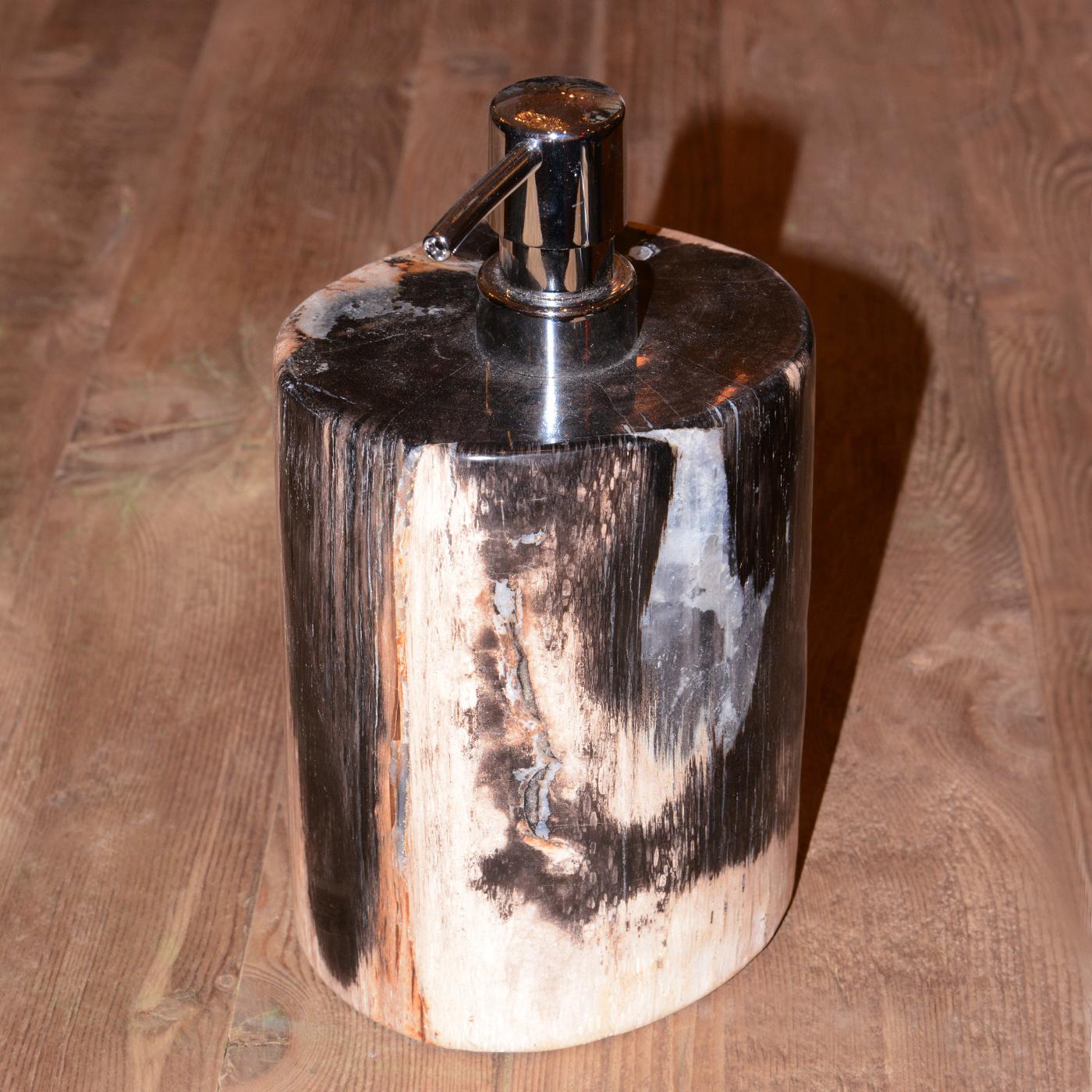 Contemporary Petrified Wood A Soap Dispenser For Sale