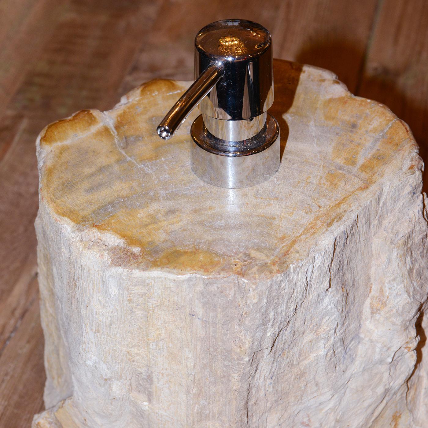 Contemporary Petrified Wood B Soap Dispenser For Sale