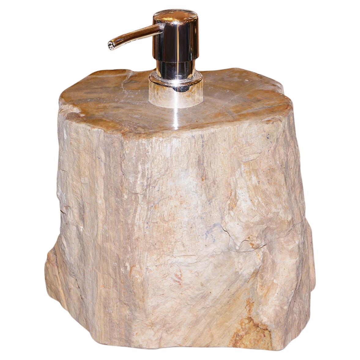 Petrified Wood B Soap Dispenser For Sale