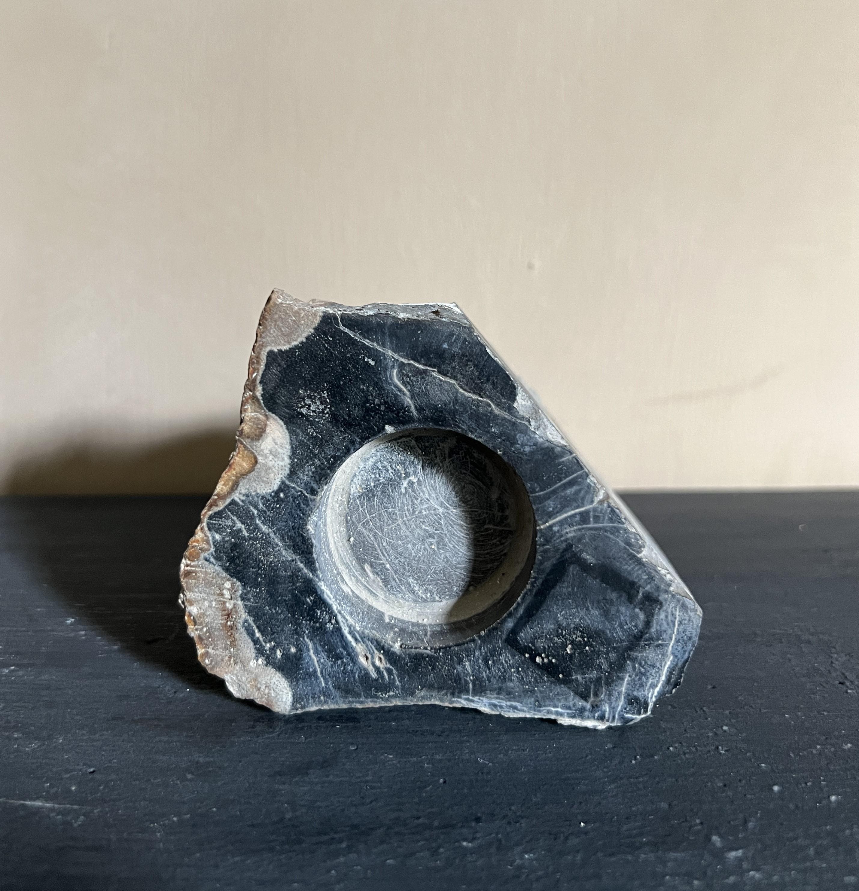 Petrified wood candleholders stone For Sale 2