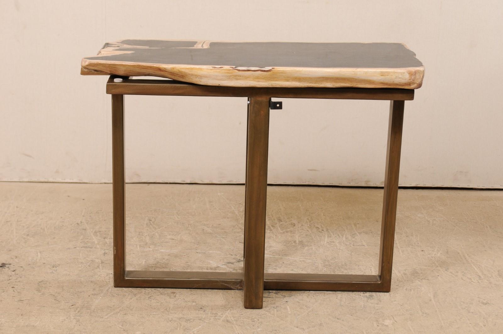 custom wood console table