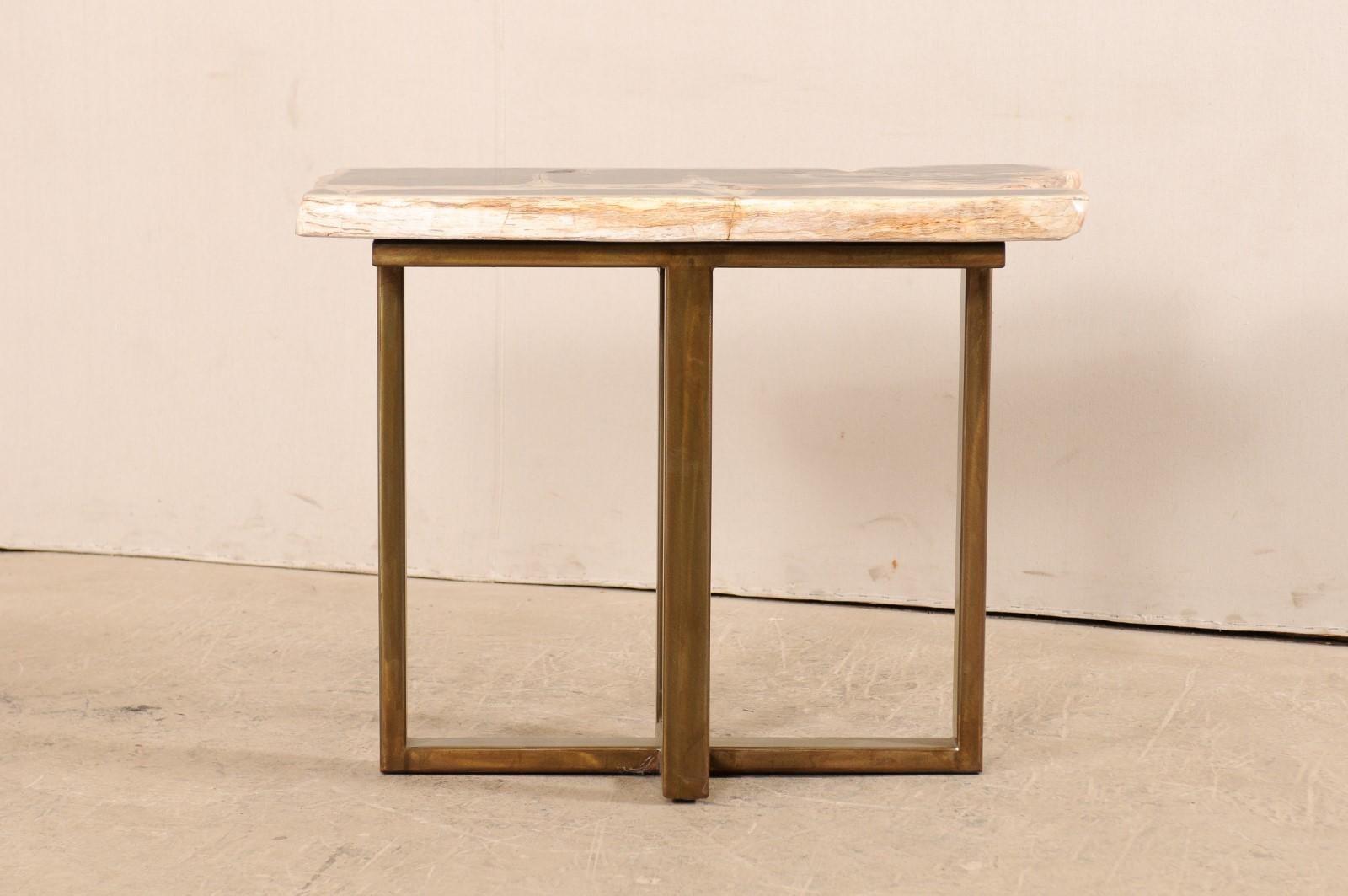 metal base console table