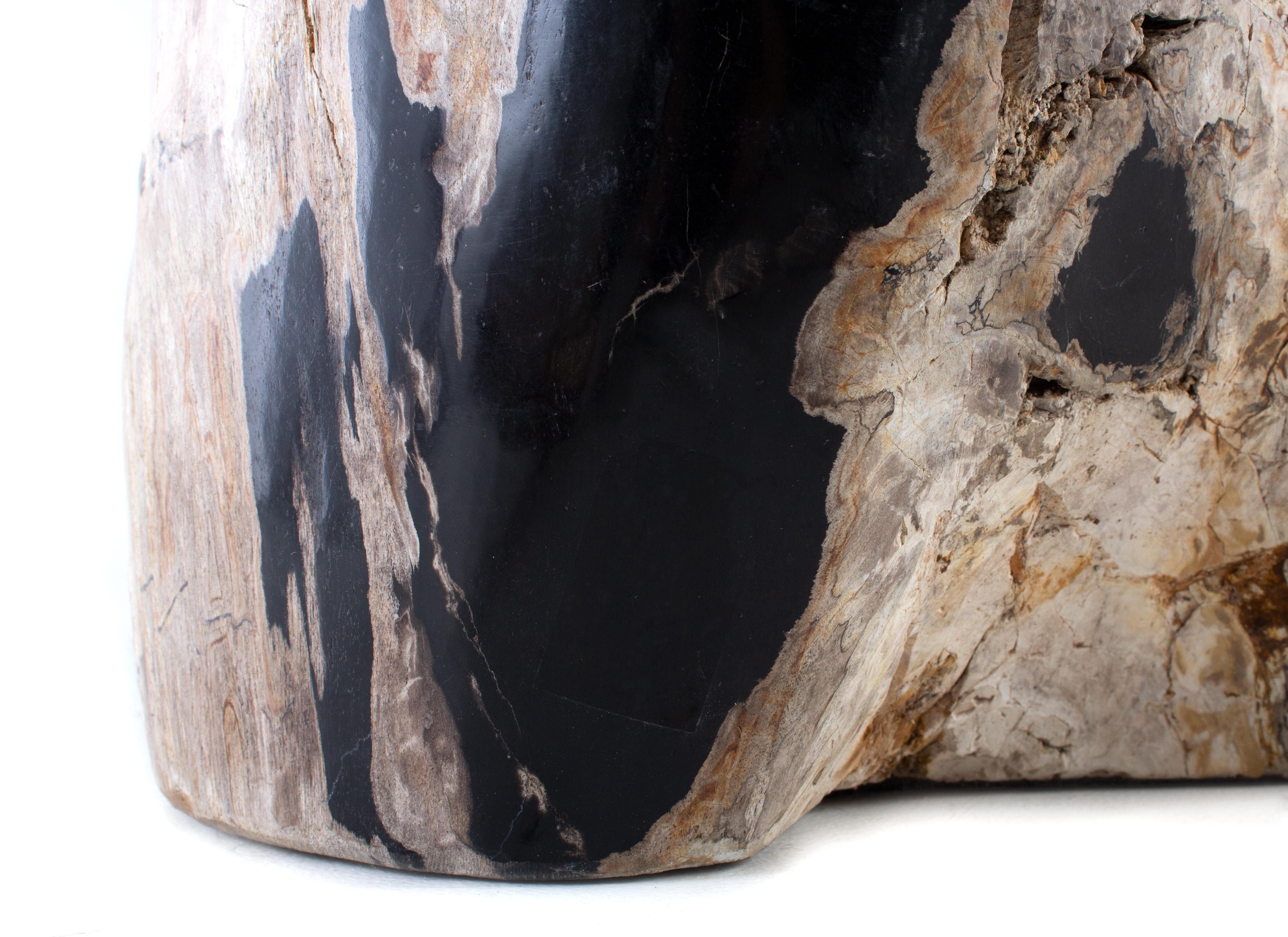 petrified wood end tables