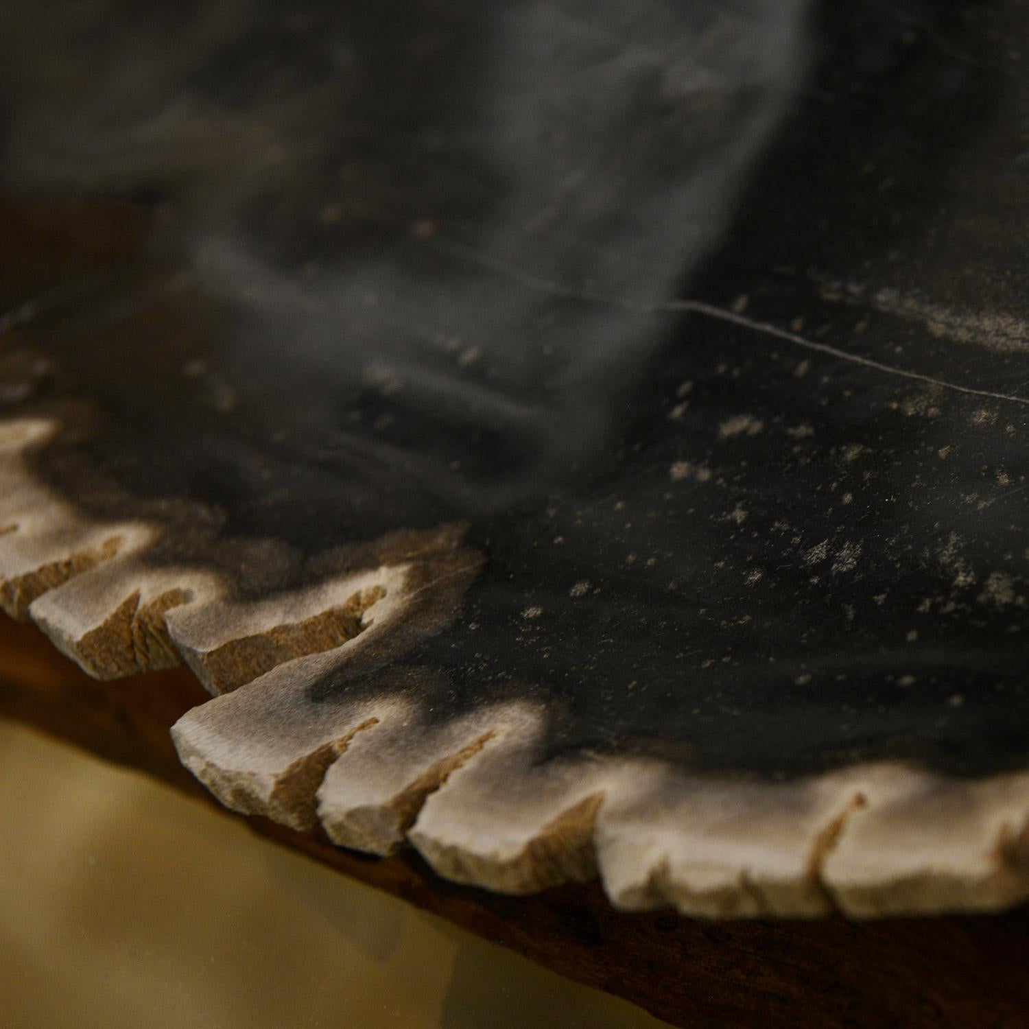 Contemporary Petrified Wood Long Dish For Sale