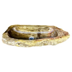 Petrified Wood Sink Beige/ Brown Tones, Organic Modern - Top Quality, IDN 2023