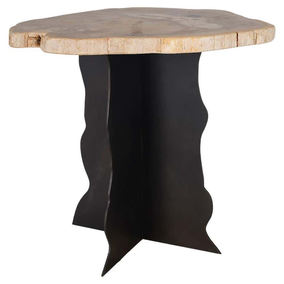 Rectangular Top Tall Antique Slate Table upon Beautifully Shaped Two ...