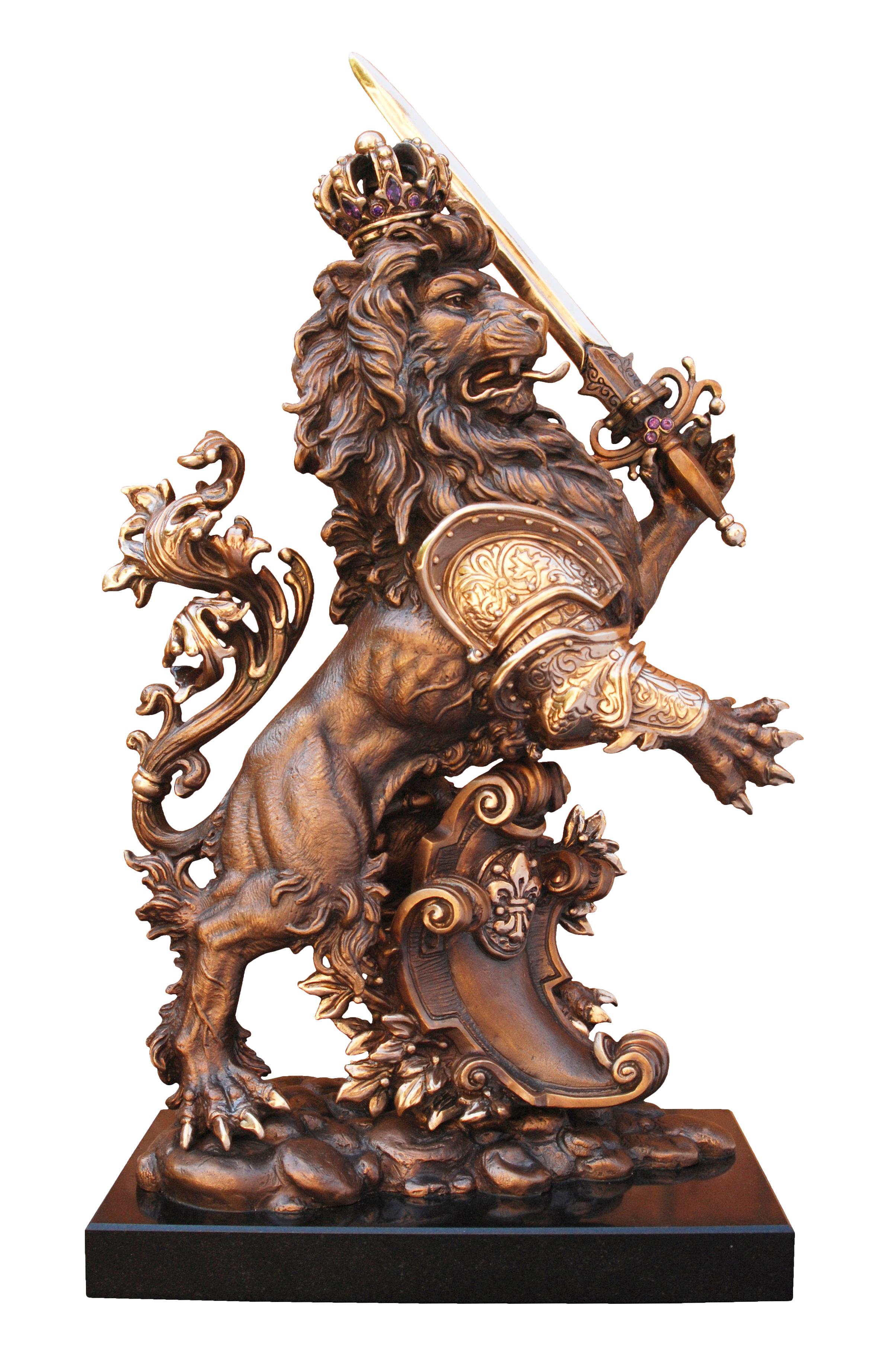 Le roi du lion - Sculpture de Petro Ozyumenko