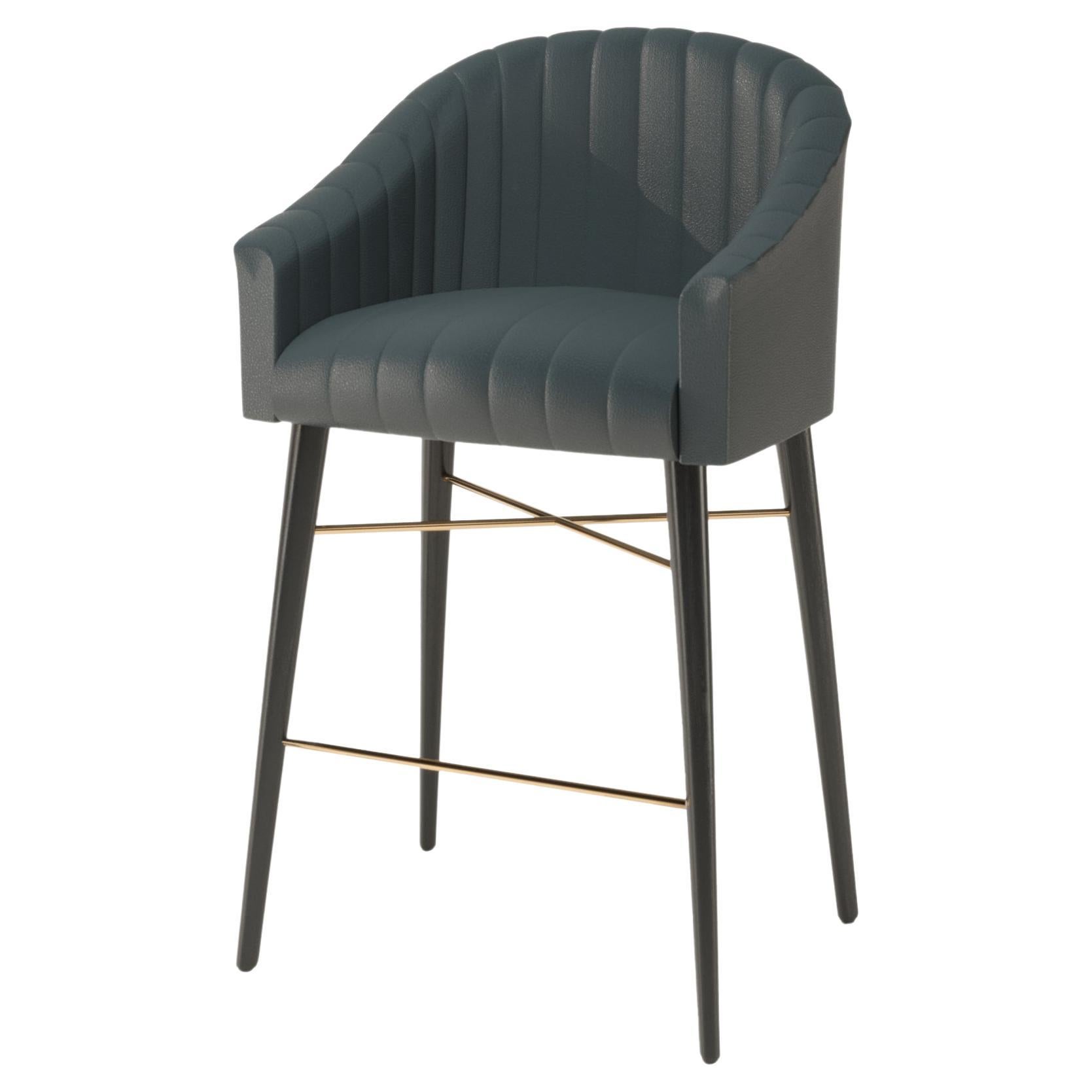 Petroil Leather Modern Uphostery Bar Stool For Sale