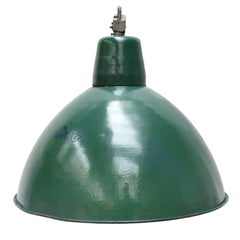 Petrol Enamel Vintage Industrial Pendant Light
