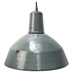 Petrol Enamel Vintage Industrial Pendant Light