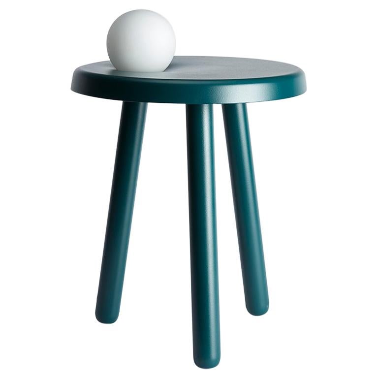 Table et lampe Alby vert pétrole par Mason Editions en vente