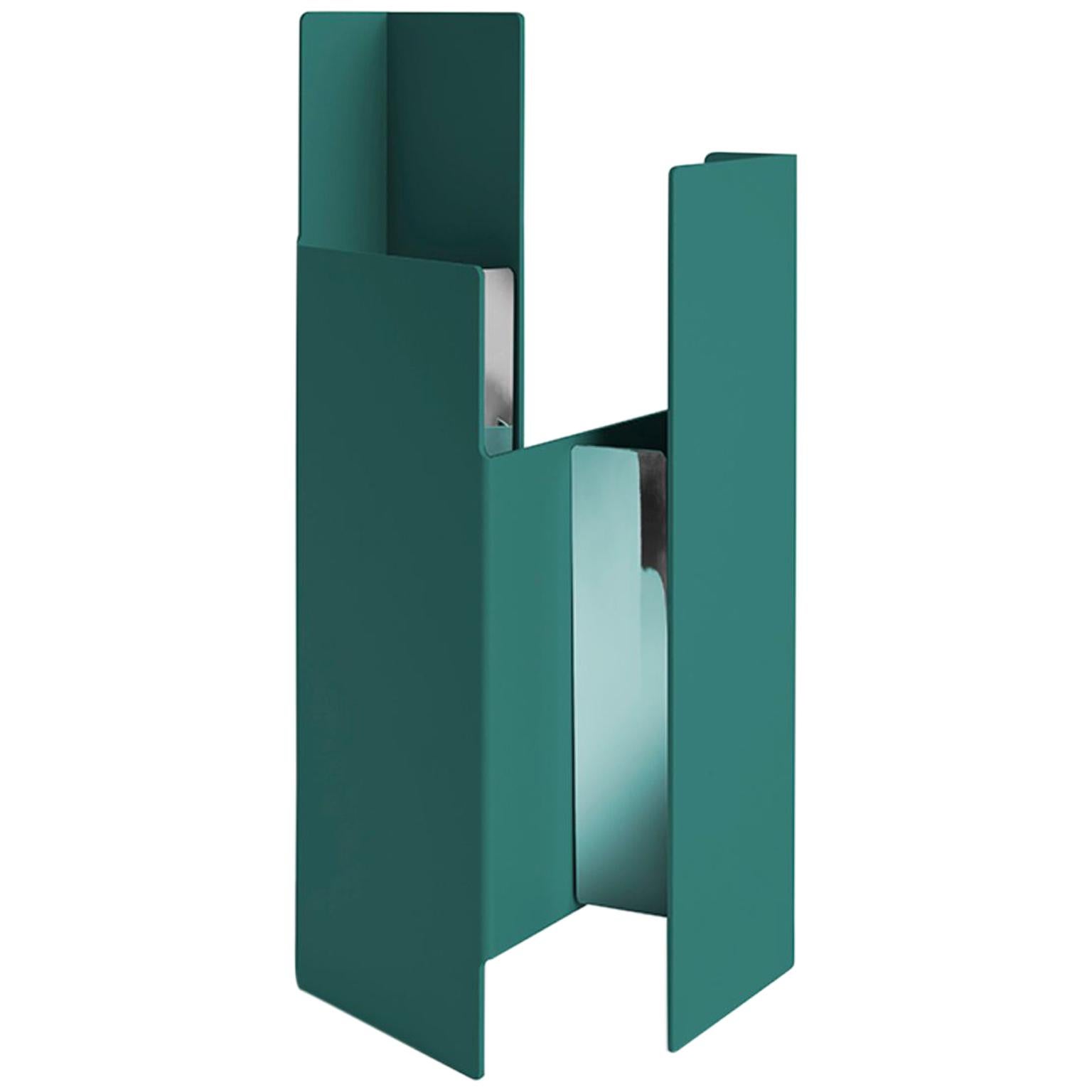 Petrol Green Fugit Vase by Mason Editions For Sale
