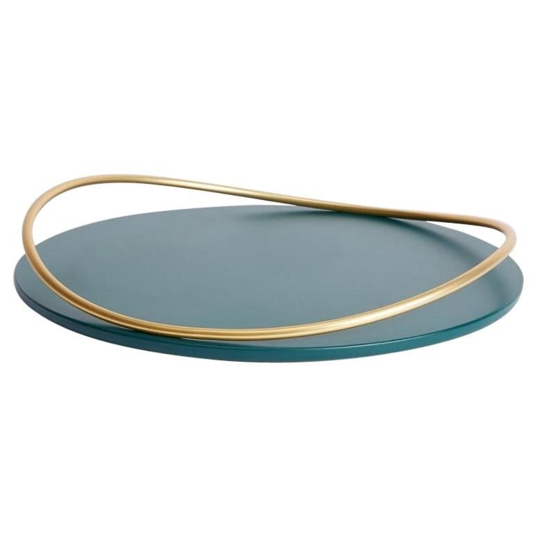 Petrol Green Touché a Tray by Mason Editions For Sale