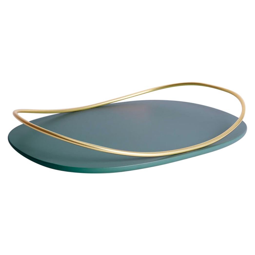 Petrol Green Touché C Tray by Mason Editions For Sale