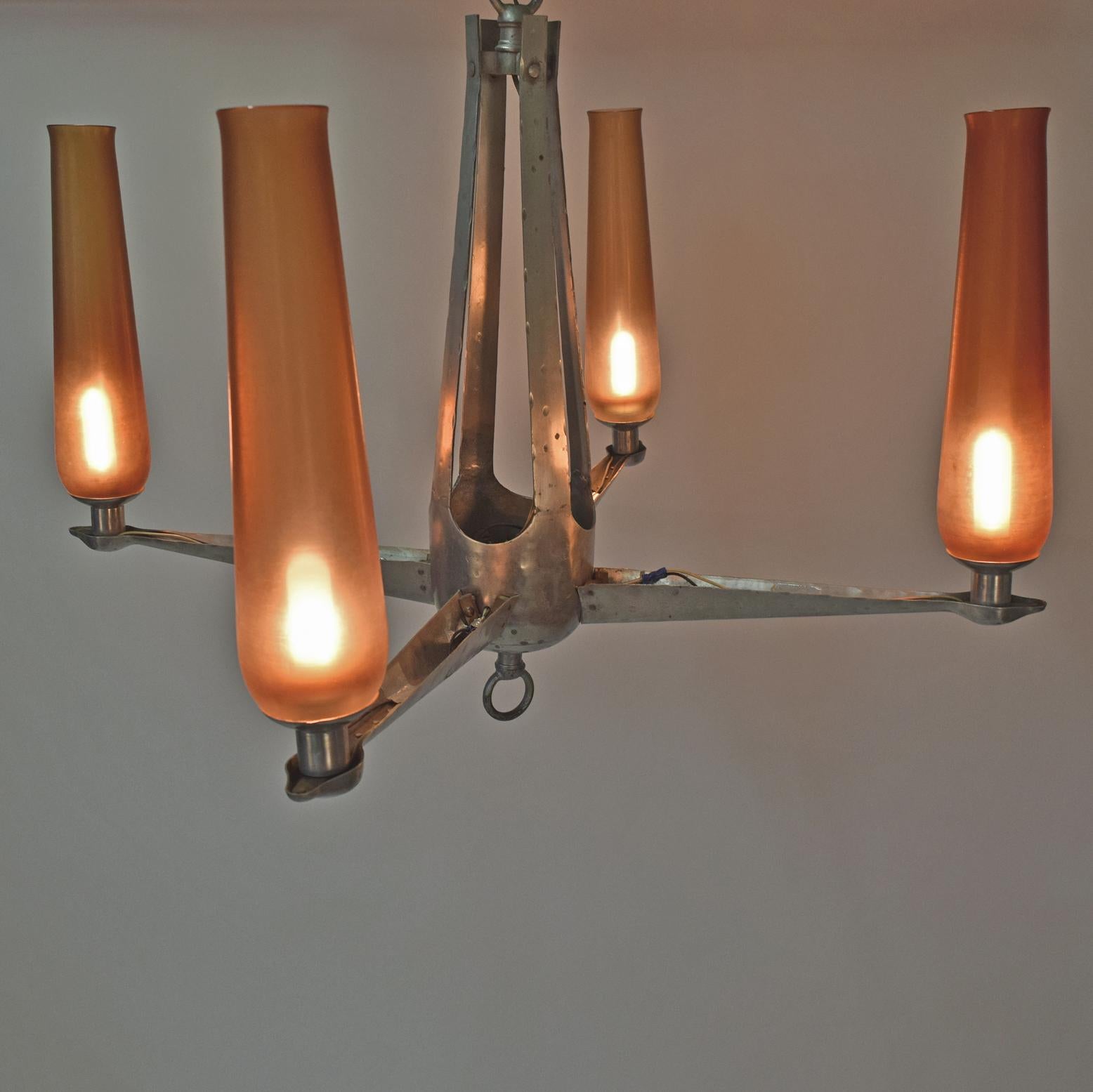 Petroleum Club of Houston Raro lampadario Venini Glass in vendita 8