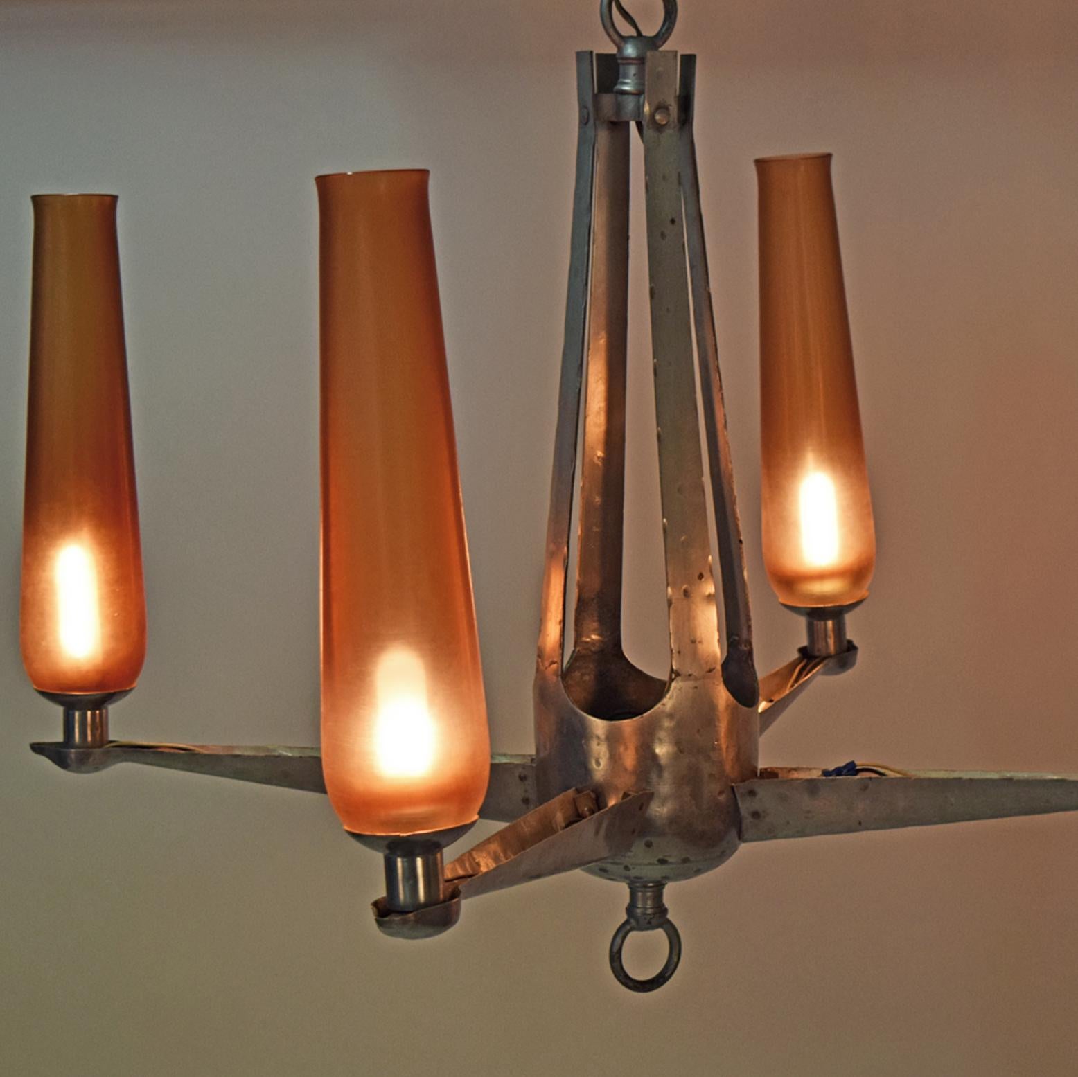 Petroleum Club of Houston Raro lampadario Venini Glass in vendita 9