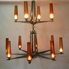 Petroleum Club of Houston Rare Chandelier Venini Glass