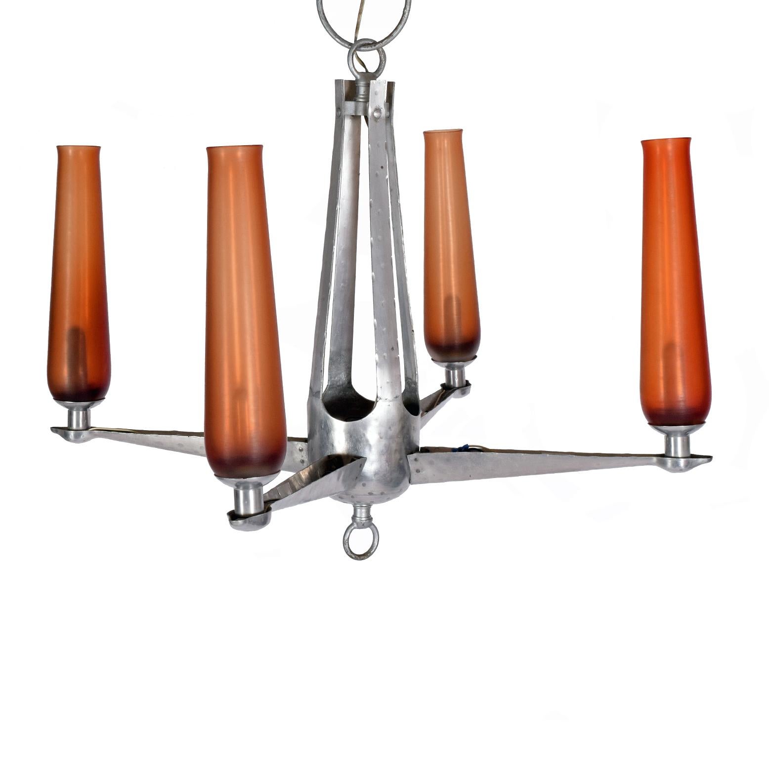 Americano Petroleum Club of Houston Raro lampadario Venini Glass in vendita