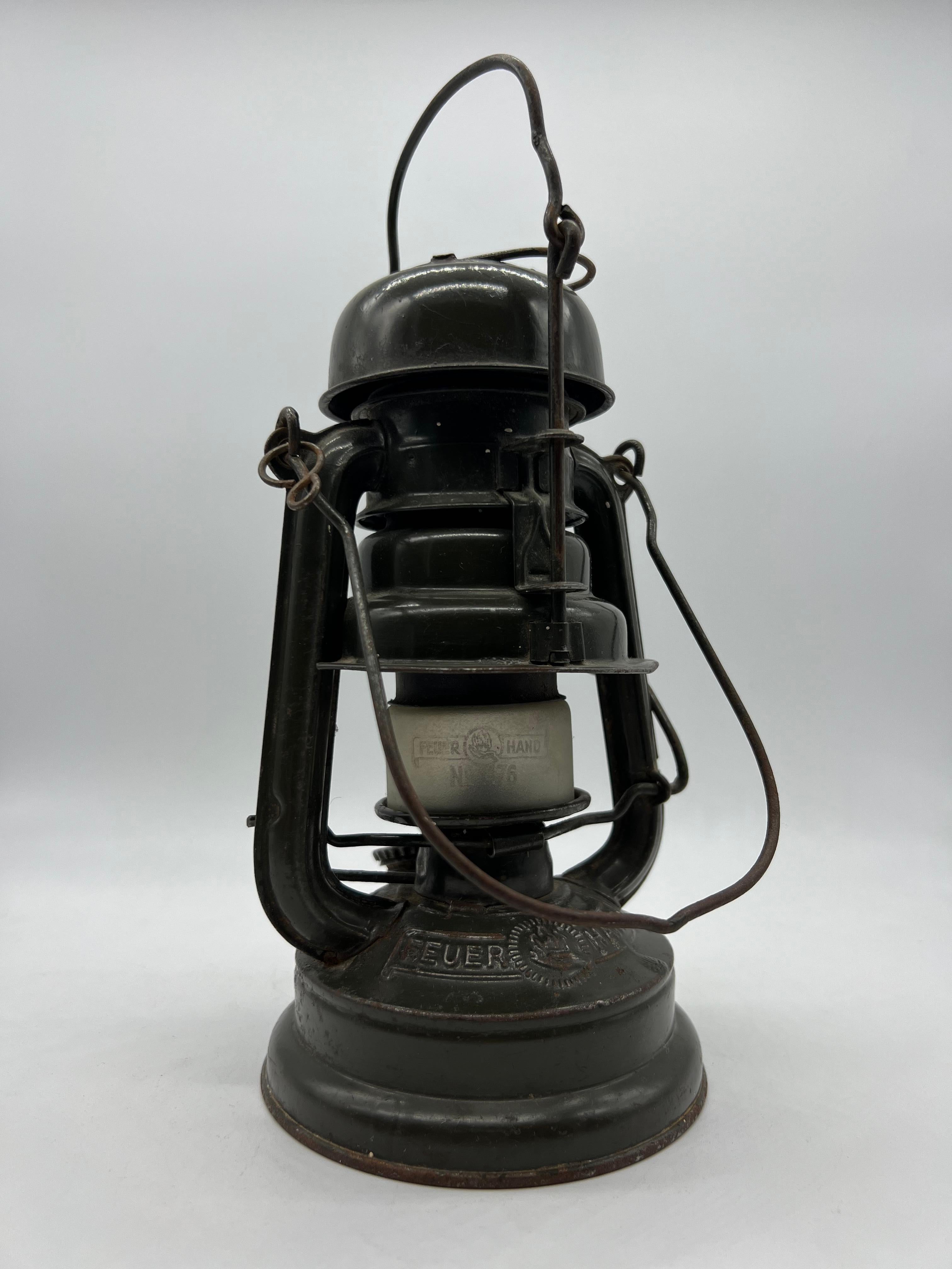 Petroleum Lamp Feuerhand 176 Lantern Jenaer Glass 3