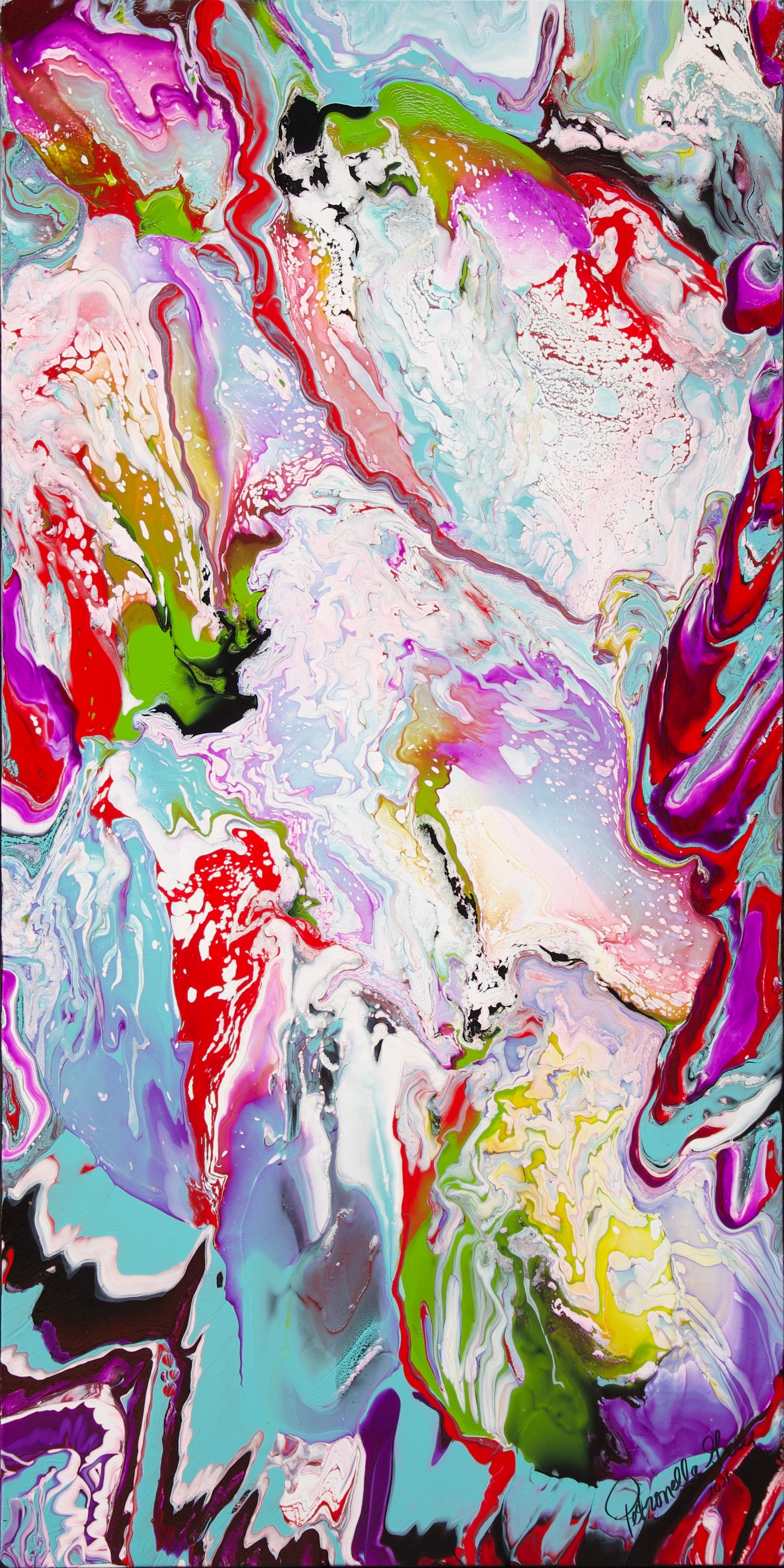 Petronella Greer Abstract Painting - Candy Crush