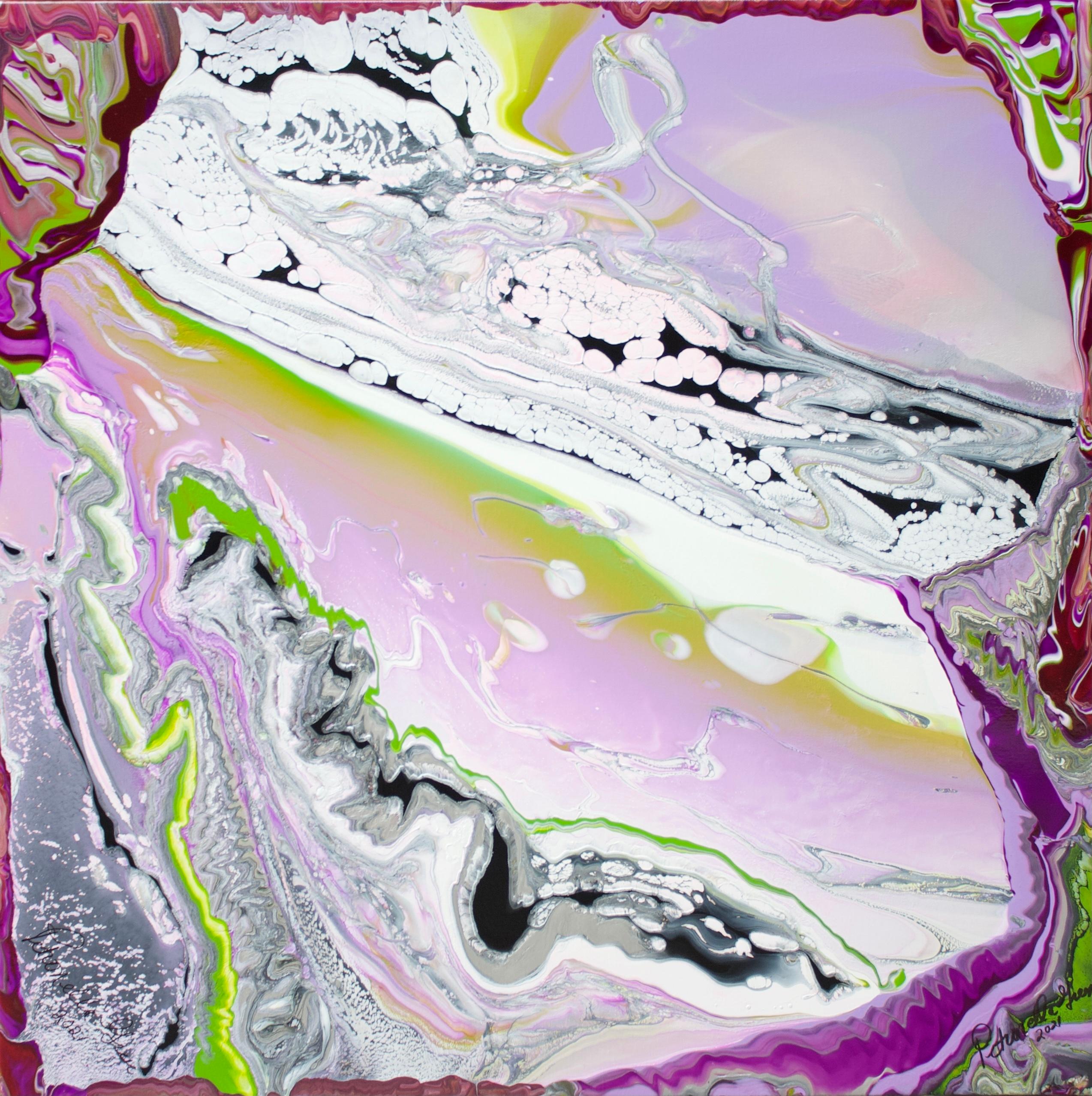 Petronella Greer Abstract Painting - Purple Mollsks