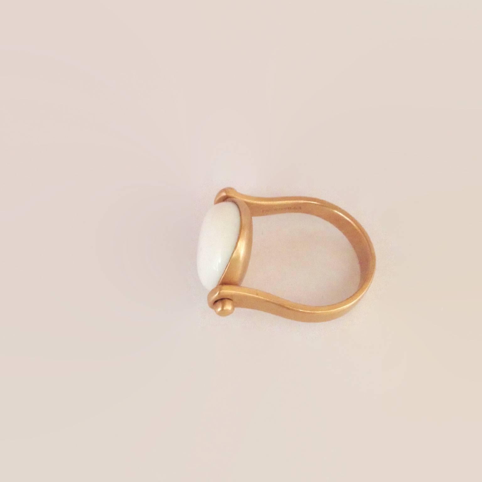 Classical Roman Petronilla Handmade in Italy Roman Style Kogolong 18Kt Gold Reversible Ring For Sale