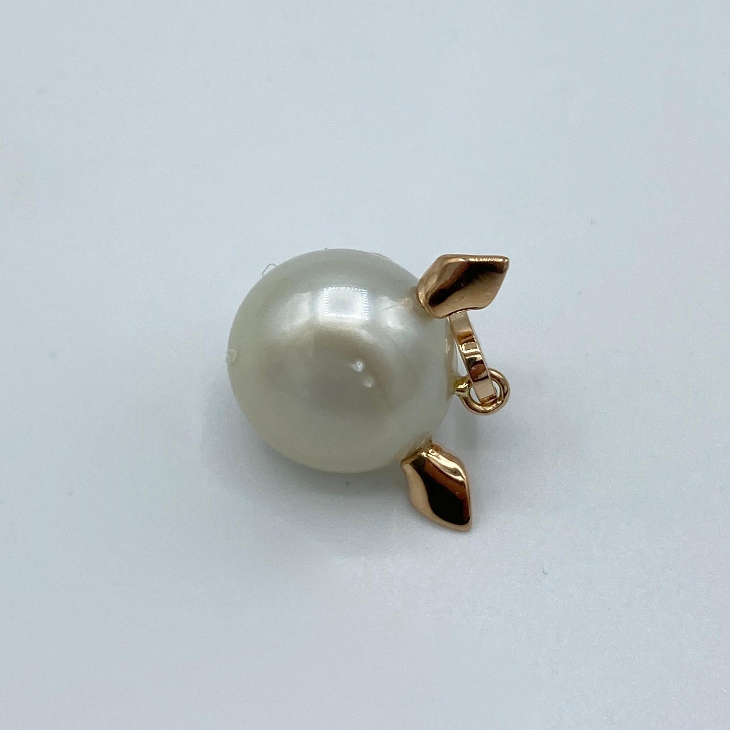 Petronilla Pig Black Diamond Sapphire 18 Kt Gold Pearl Italian Pendant Necklace 3