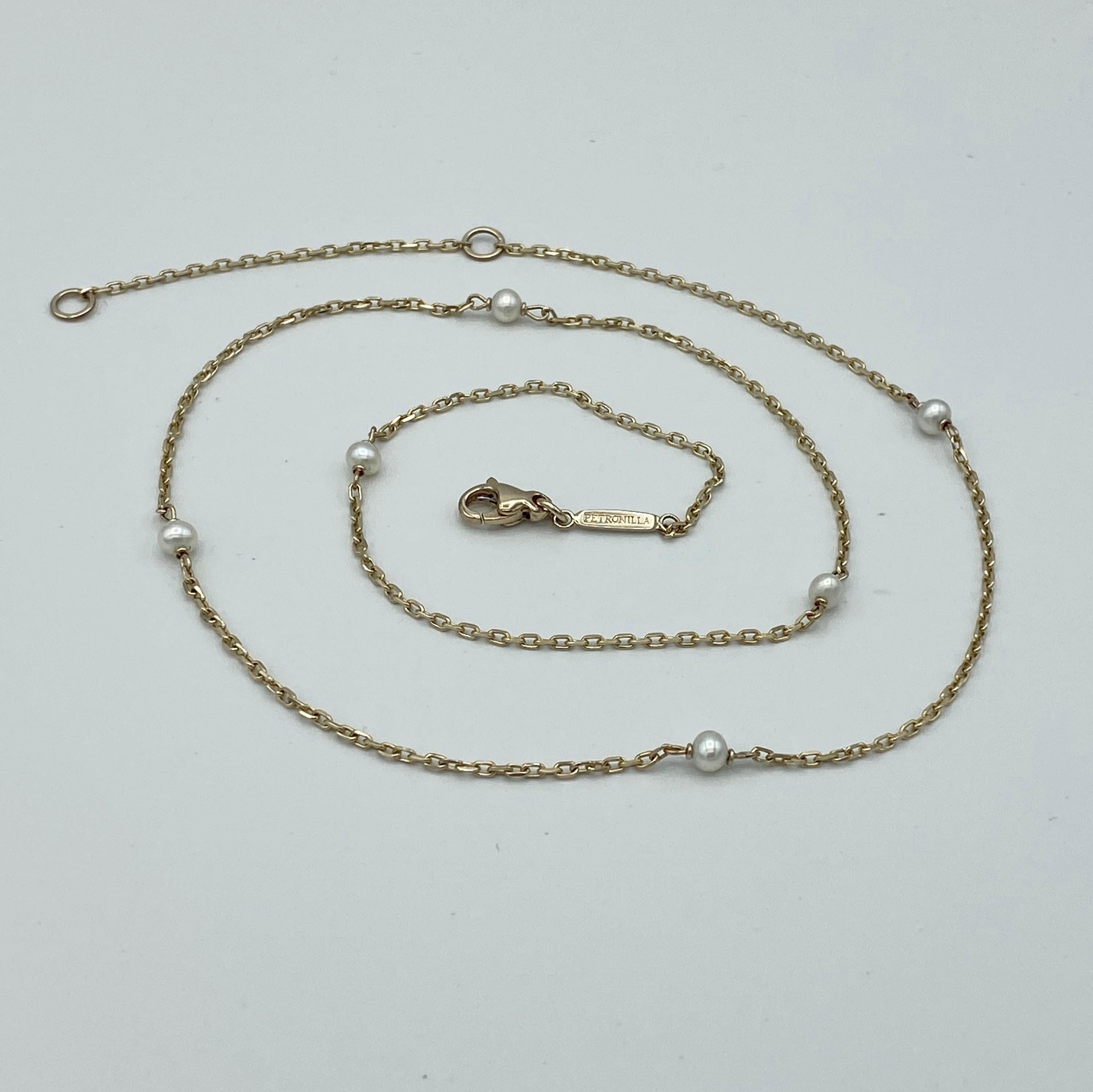 White 18 Karat Gold Australian Pearl Penguin Pendant Charm and Necklace 3