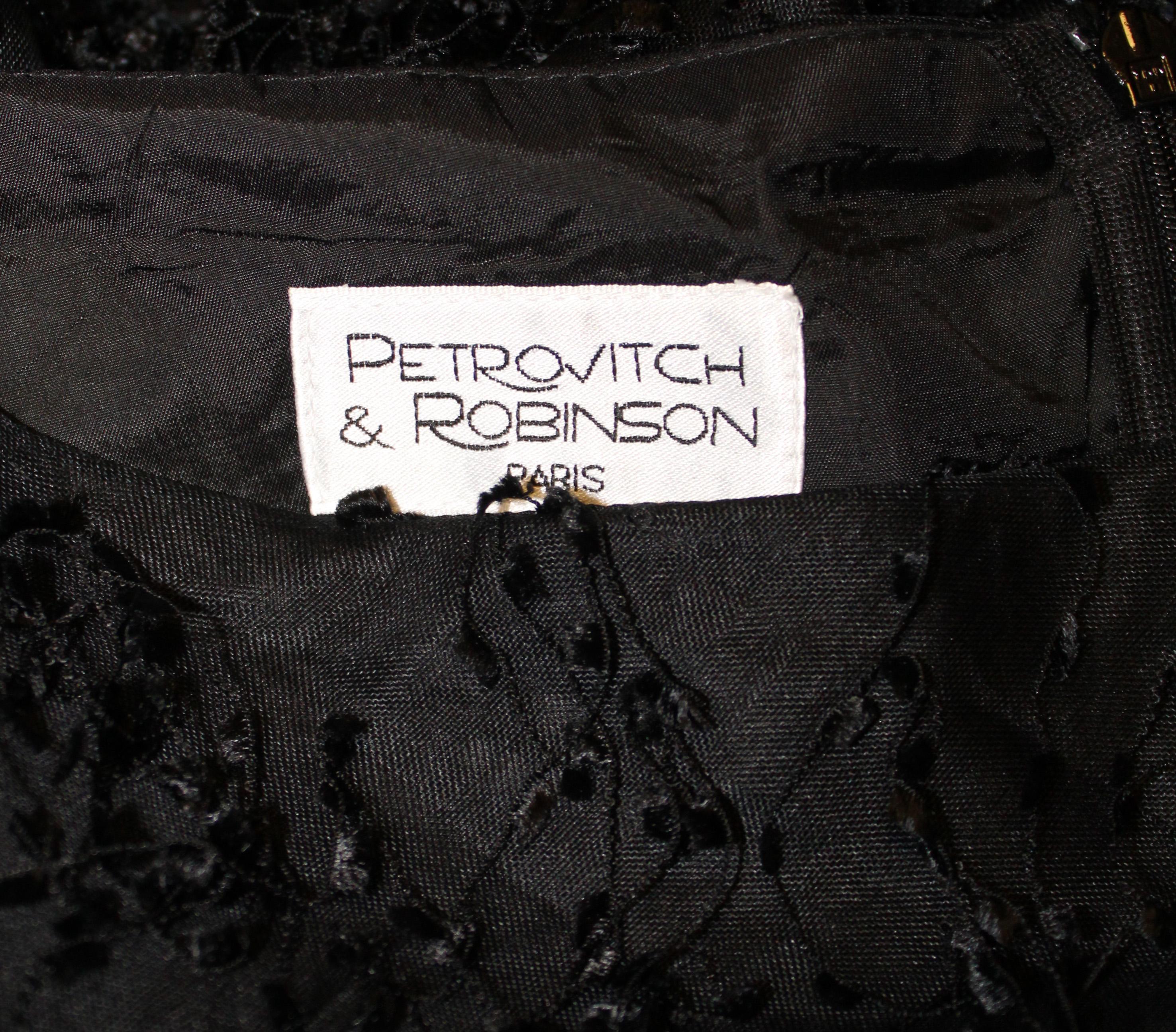 Petrovich & Robinson Black Silk Tassel/Fringe Evening Skirt 42 EU For Sale 1