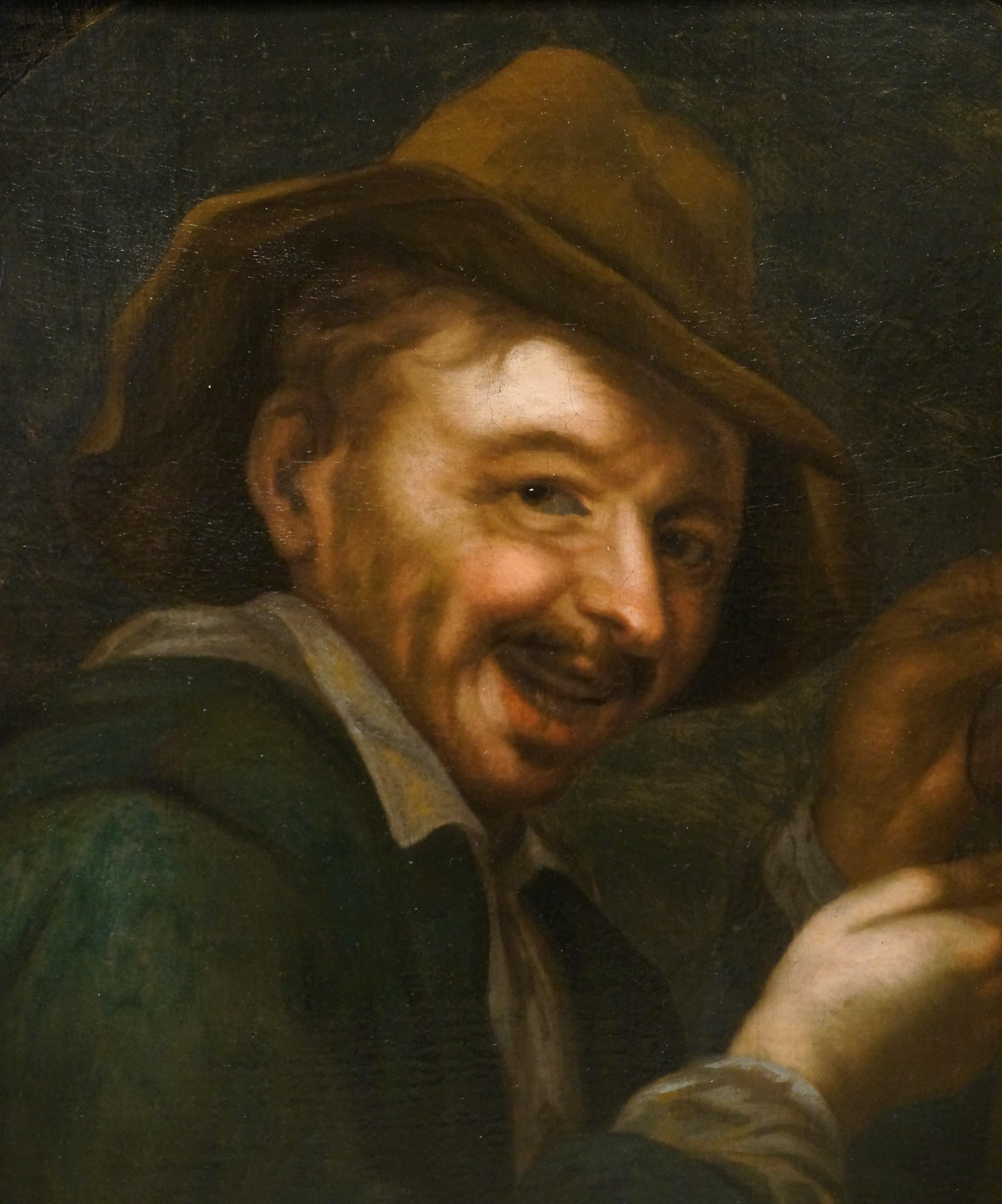 surprised man painting