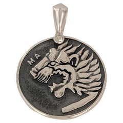 Petrvs  Lion Coin Amulet Sterling Silver
