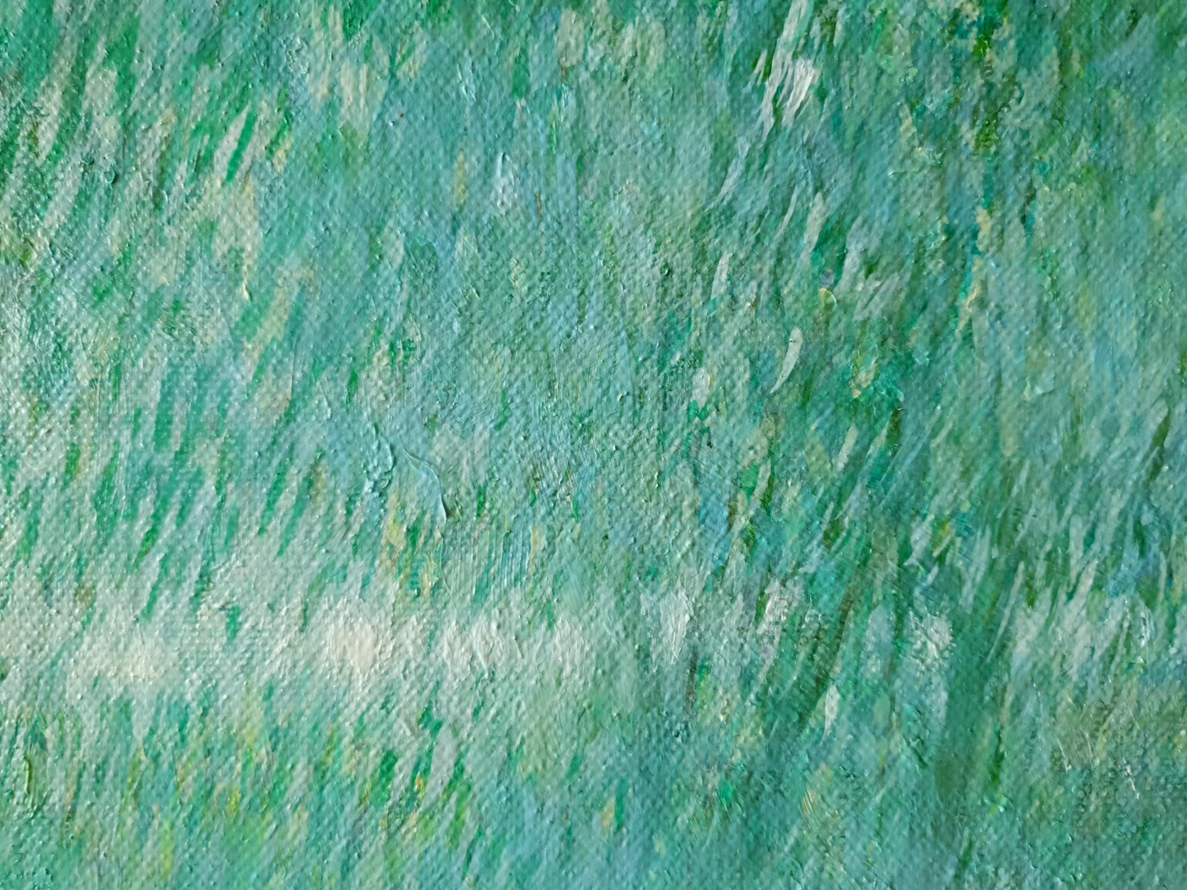 Shining - Oil Painting Colors Green White  1