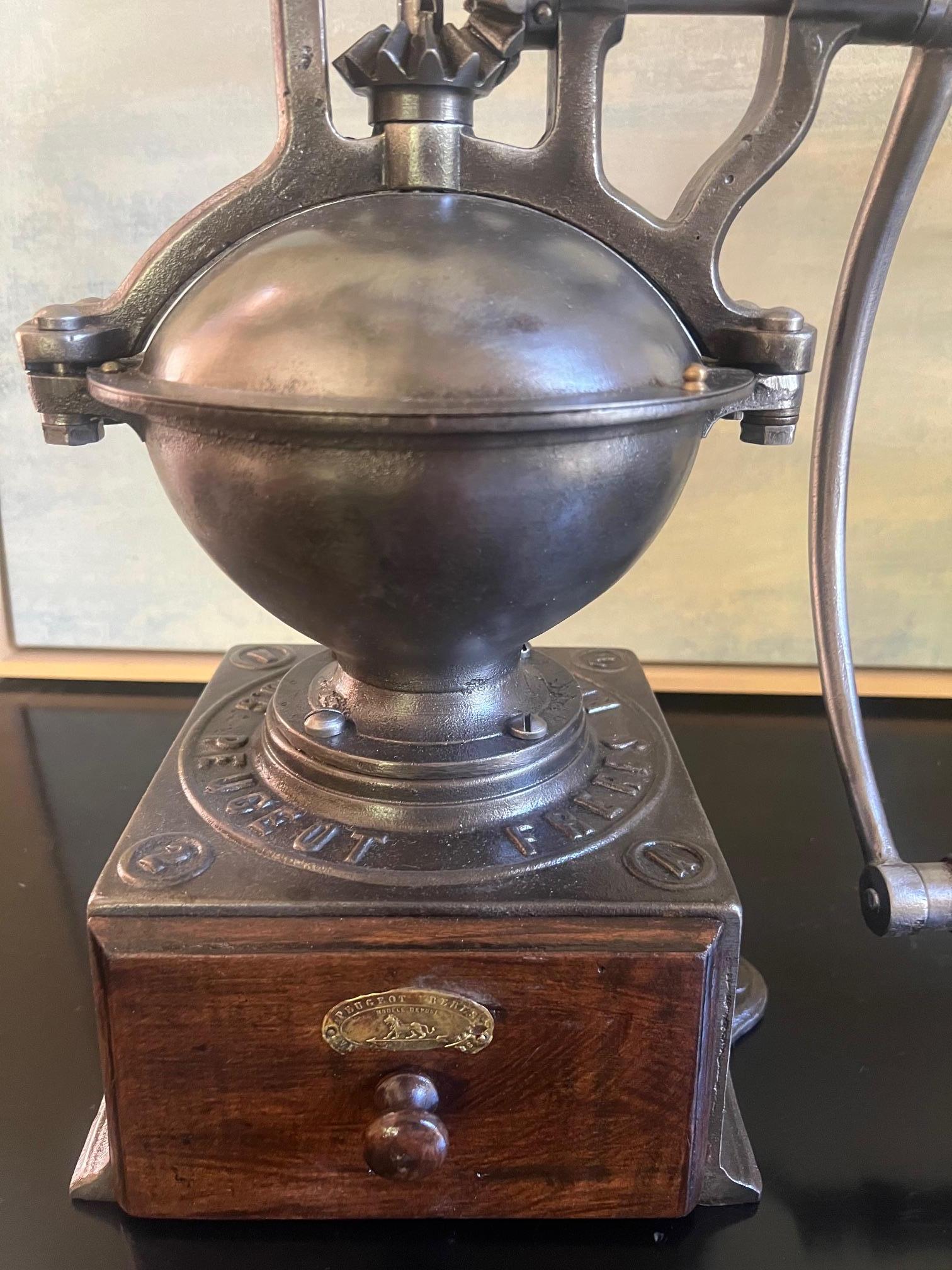 Peugeot Freres Cast Iron Coffee Grinder , 19th Century 4