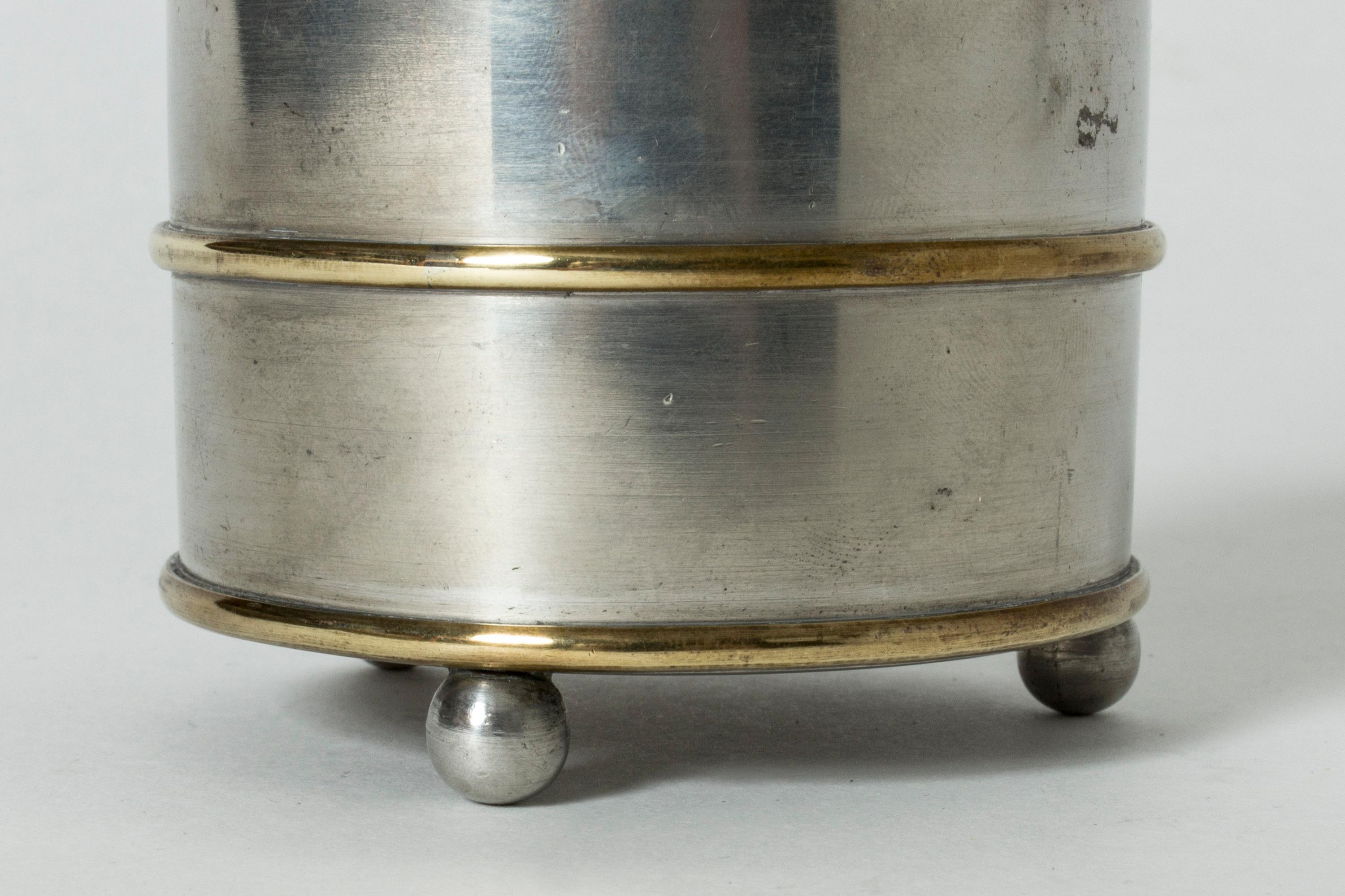 Pewter and Brass Jar from Herman Bergman 2