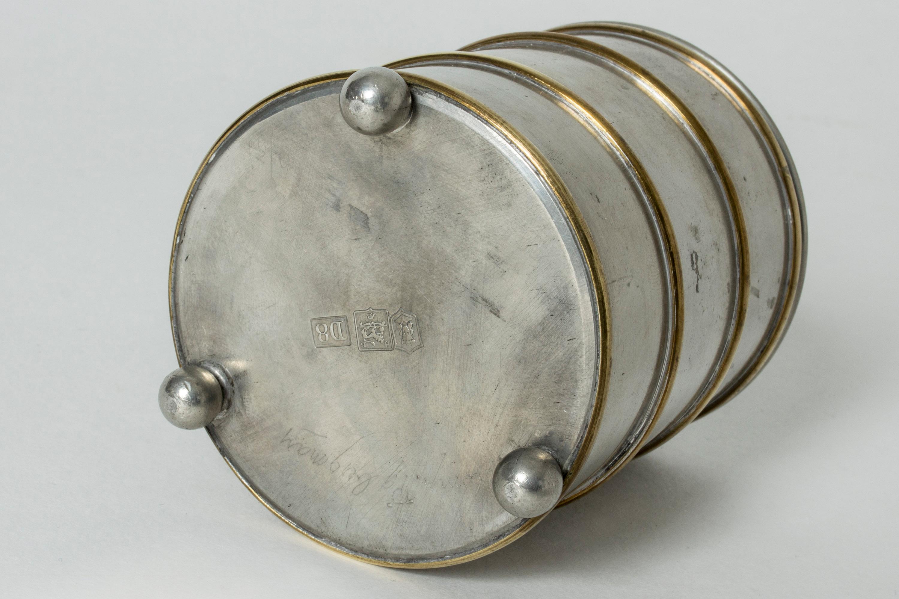 Pewter and Brass Jar from Herman Bergman 3