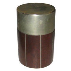Pewter and Mahogany Box by Phillip Lloyd Powel and Paul Evans